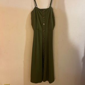 Green mid calf length dress